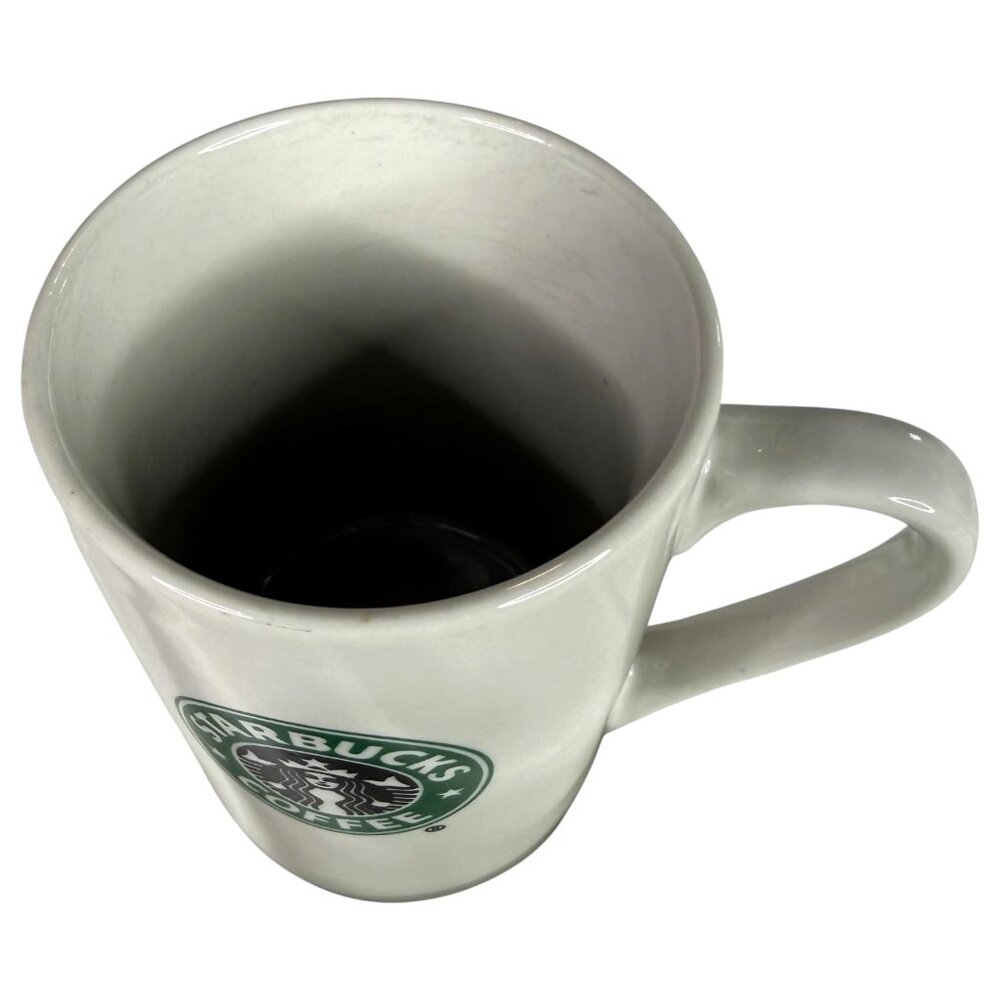2008 Starbucks Siren Mermaid Logo Mug Ceramic Coffee 10oz Classic White Green - Picture 5 of 6